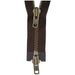 YKK Open End Zip - TWO WAY METAL - Colour 570 Brown from Jaycotts Sewing Supplies