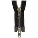 YKK Open End Zip - TWO WAY METAL - Colour 580 BLACK from Jaycotts Sewing Supplies