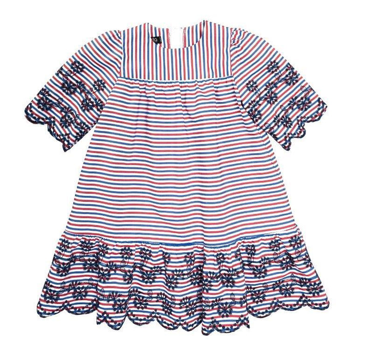 Burda Pattern 9305 Girl's Dress with Yoke – Peter Pan Collar – Hem Frill from Jaycotts Sewing Supplies