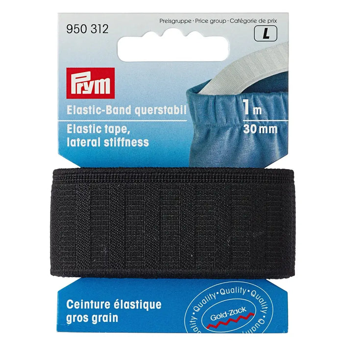 Prym Elastic with Lateral Stiffness, 30mm wide from Jaycotts Sewing Supplies