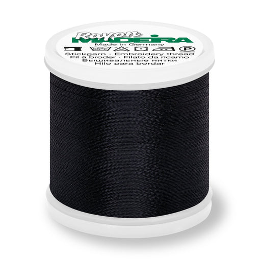 Madeira Rayon 40 Embroidery Thread 200m #1000 Black from Jaycotts Sewing Supplies
