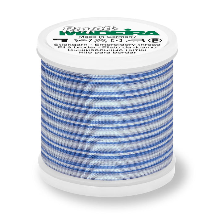 Madeira Rayon 40 Embroidery Thread 200m Multi #2016 Blues from Jaycotts Sewing Supplies