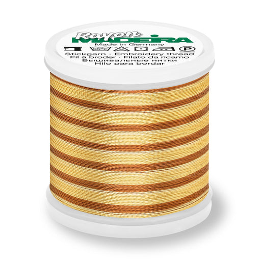 Madeira Rayon 40 Embroidery Thread 200m Multi #2023 Bright Browns from Jaycotts Sewing Supplies