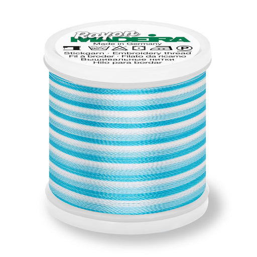 Madeira Rayon 40 Embroidery Thread 200m Multi #2025 Bright Blues from Jaycotts Sewing Supplies
