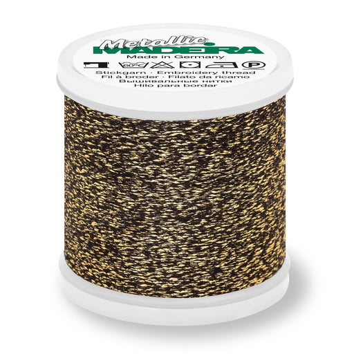 Madeira Textured Metallic Embroidery Thread, 200m Tarnished Gold from Jaycotts Sewing Supplies