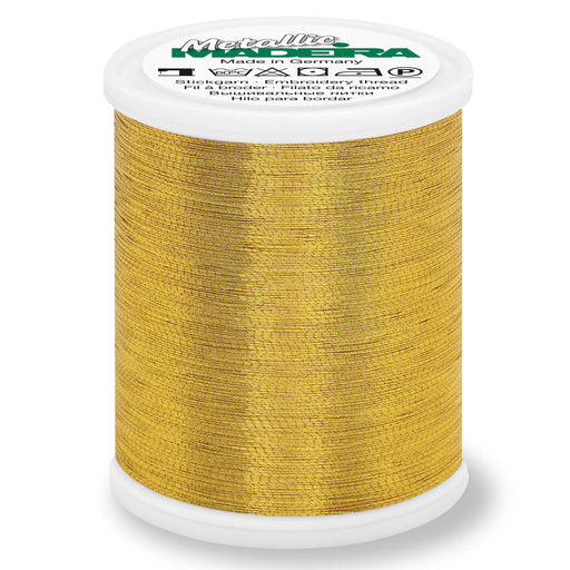 Madeira Metallic Embroidery Thread | Gold 8 from Jaycotts Sewing Supplies