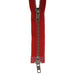 YKK Antique Brass Two Way Open End Zip, RED from Jaycotts Sewing Supplies