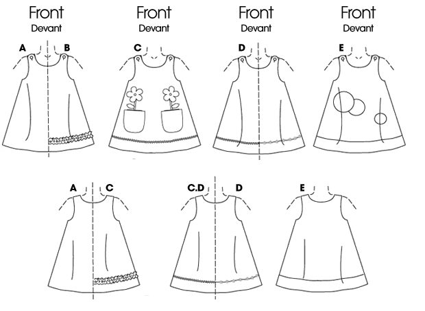 B3772 Toddler's and Children's Dress pattern from Jaycotts Sewing Supplies