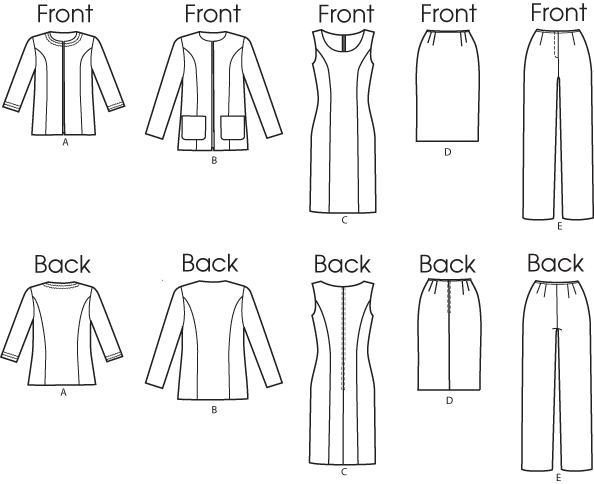 B5719 Women's Wardrobe Pieces | Easy from Jaycotts Sewing Supplies