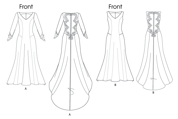 B5779 Misses' Wedding Dress from Jaycotts Sewing Supplies