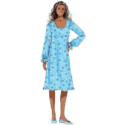 B5792 Misses' nightwear sewing pattern Top, Gown & Pants from Jaycotts Sewing Supplies