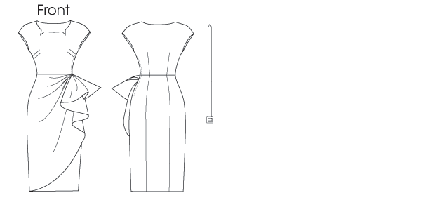 B5880  Misses' Petite Dress & Belt | Vintage from Jaycotts Sewing Supplies