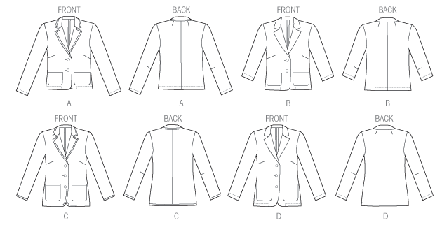 B5926 Misses' Petite Jacket | Easy from Jaycotts Sewing Supplies