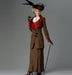 B6108 Misses' Retro Jacket, Bib & Skirt | Average from Jaycotts Sewing Supplies