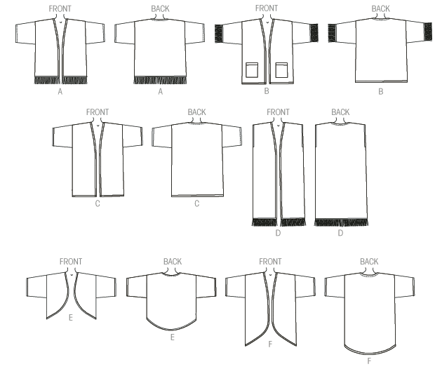 B6176 Misses' Kimono from Jaycotts Sewing Supplies