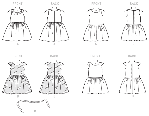 B6201 Children's/Girls' Dress from Jaycotts Sewing Supplies