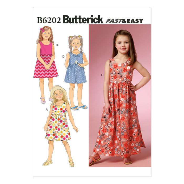 B6202 Children's/Girls' Dress and Culottes from Jaycotts Sewing Supplies