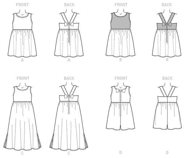 B6202 Children's/Girls' Dress and Culottes from Jaycotts Sewing Supplies