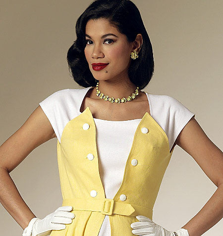 B6211 Misses' Retro Dress and Belt from Jaycotts Sewing Supplies