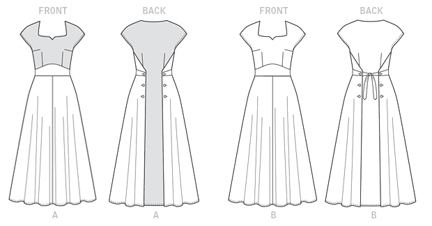 B6212 Misses' Retro Dress from Jaycotts Sewing Supplies