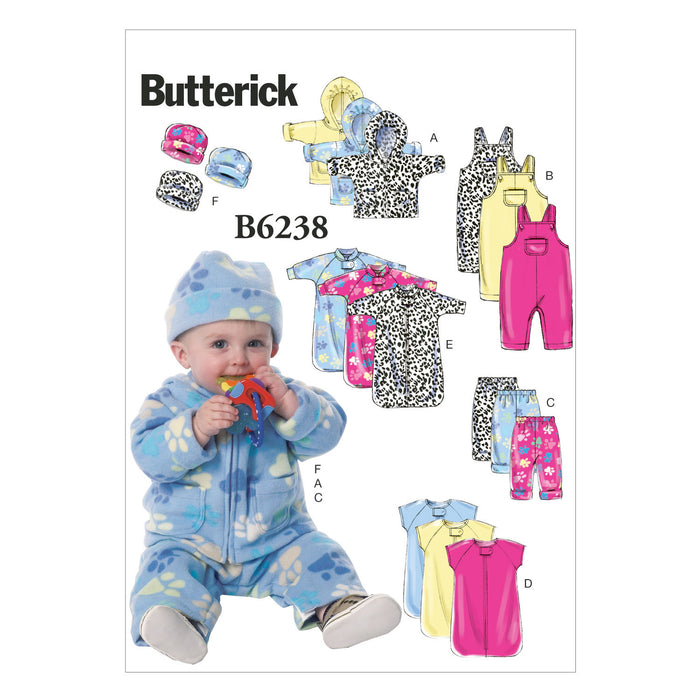 B6238 Infants' Jacket, Overalls, Pants, Bunting and Hat from Jaycotts Sewing Supplies