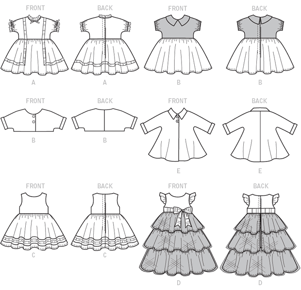 B6265 18" Doll Clothes from Jaycotts Sewing Supplies