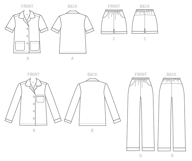 B6296  Misses' Top, Shorts and Pants from Jaycotts Sewing Supplies