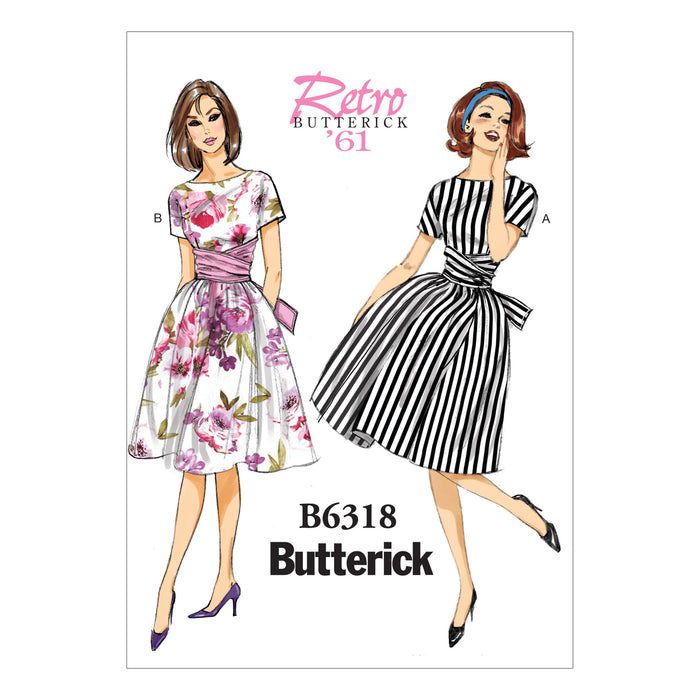 B6318 Misses' Tie-Waist Dress from Jaycotts Sewing Supplies