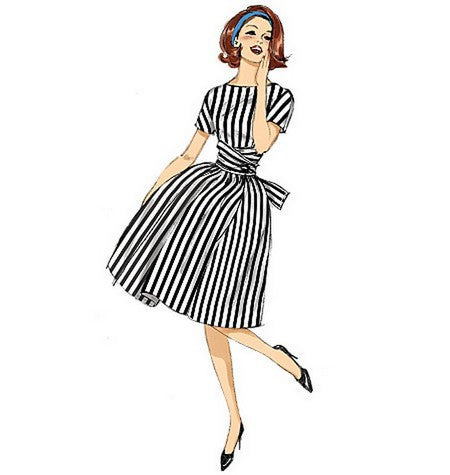 B6318 Misses' Tie-Waist Dress from Jaycotts Sewing Supplies