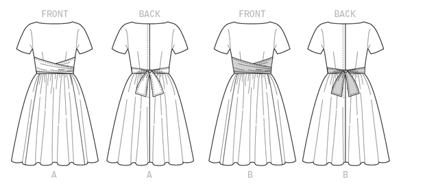 B6318 Misses' Tie-Waist Dress from Jaycotts Sewing Supplies