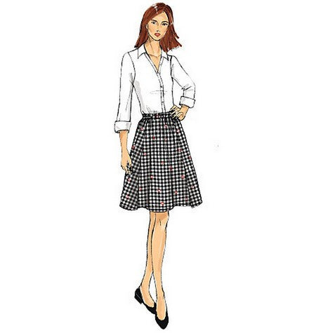 B6326 Misses' Raised-Waist or Elastic-Waist Skirts from Jaycotts Sewing Supplies