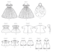 B6336 Retro Outfits for 18" Doll from Jaycotts Sewing Supplies