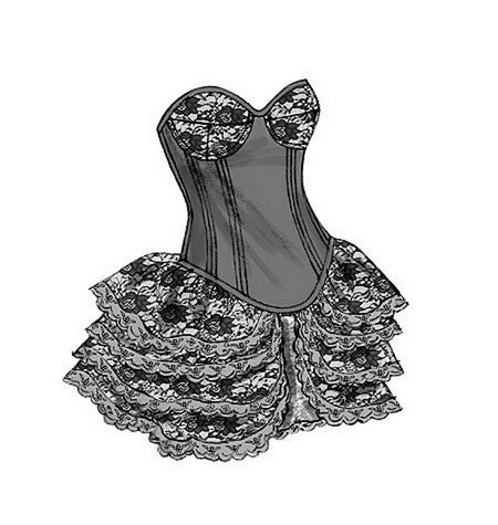 B6338 Curved-Hem Corsets and Skirts from Jaycotts Sewing Supplies