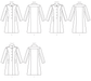 B6385 Misses' Funnel-Neck, Peter Pan or Pointed Collar Coats from Jaycotts Sewing Supplies