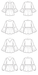 B6486 Gathered Waist Pullover Tops with Bell Sleeves from Jaycotts Sewing Supplies