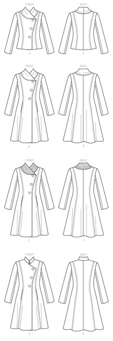 B6497 MISSES'/MISS PETITE JACKET AND COAT from Jaycotts Sewing Supplies