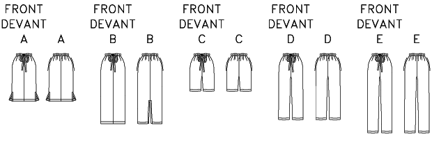 Butterick Sewing Pattern 6742 Misses'/ Petite Elastic-Waist Skirts, Shorts and Pants from Jaycotts Sewing Supplies