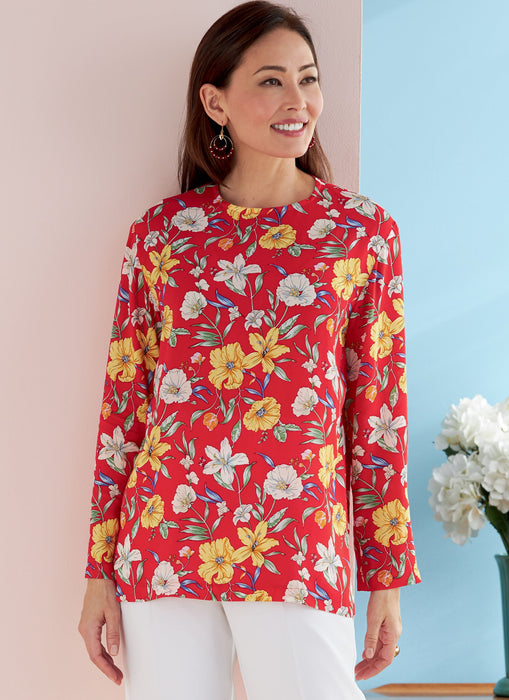 Butterick Sewing Pattern 6751 Misses'/Misses' Petite Pullover Tops from Jaycotts Sewing Supplies