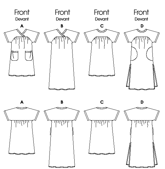 Butterick Sewing Pattern 6755 Misses' Asymmetrical-Detail Tunics from Jaycotts Sewing Supplies