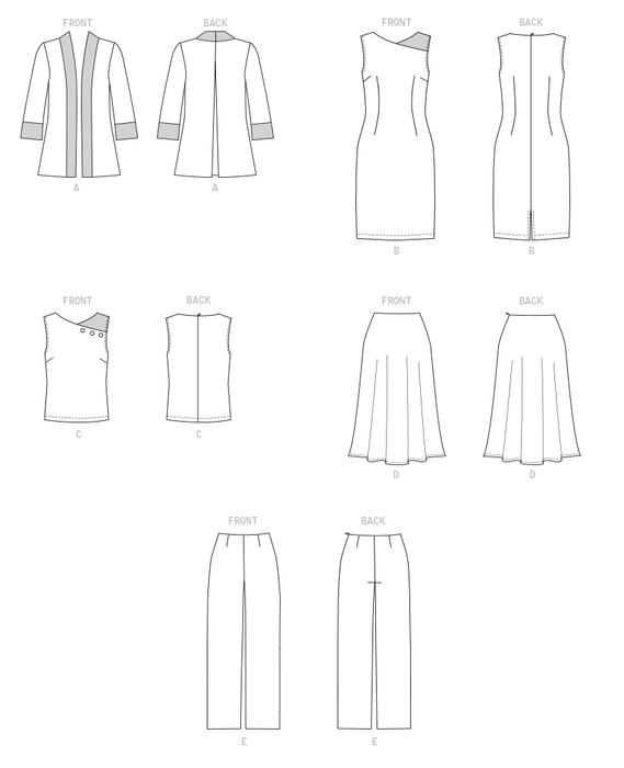 Butterick 6796 Misses' Co-ordinates sewing pattern from Jaycotts Sewing Supplies