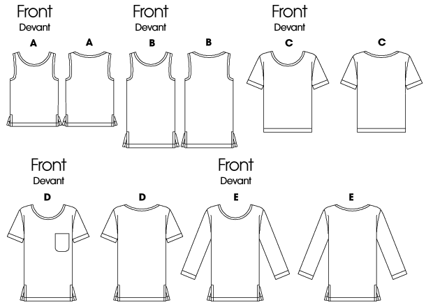 Butterick 6797 Misses' and Petite Scoop-neck Tops sewing pattern from Jaycotts Sewing Supplies