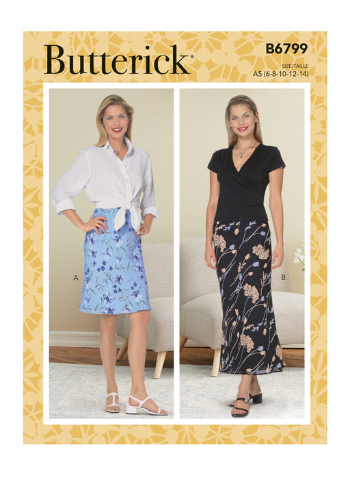 Butterick 6799 Misses' and Petite Bias A-Line Skirt sewing pattern from Jaycotts Sewing Supplies