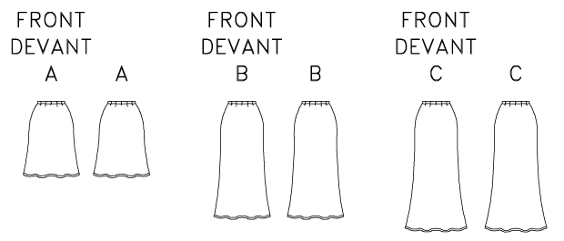 Butterick 6799 Misses' and Petite Bias A-Line Skirt sewing pattern from Jaycotts Sewing Supplies