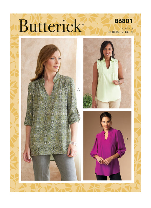 Butterick 6801 Misses' and Women's Tops pattern from Jaycotts Sewing Supplies