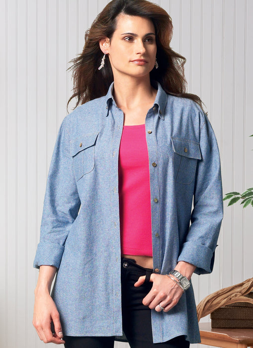 Butterick sewing pattern 6841 Unisex Button-Down Shirts from Jaycotts Sewing Supplies