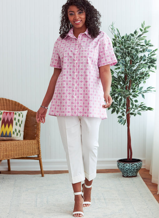 Butterick sewing pattern 6841 Unisex Button-Down Shirts from Jaycotts Sewing Supplies