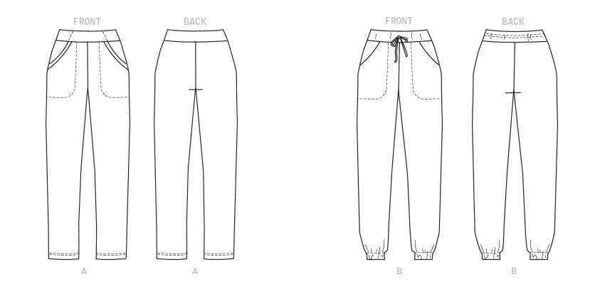Butterick sewing pattern 6865 Misses' Trousers from Jaycotts Sewing Supplies