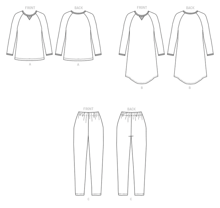 Butterick sewing pattern 6867 Unisex Sleepwear from Jaycotts Sewing Supplies