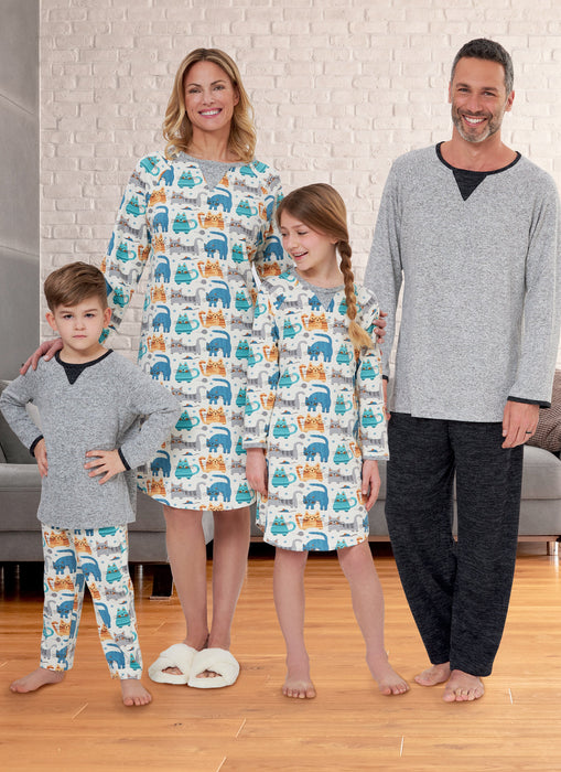 Butterick sewing pattern 6867 Unisex Sleepwear from Jaycotts Sewing Supplies