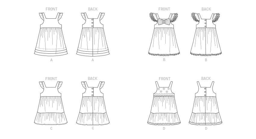 Butterick 6885 Toddlers' Dress sewing pattern from Jaycotts Sewing Supplies